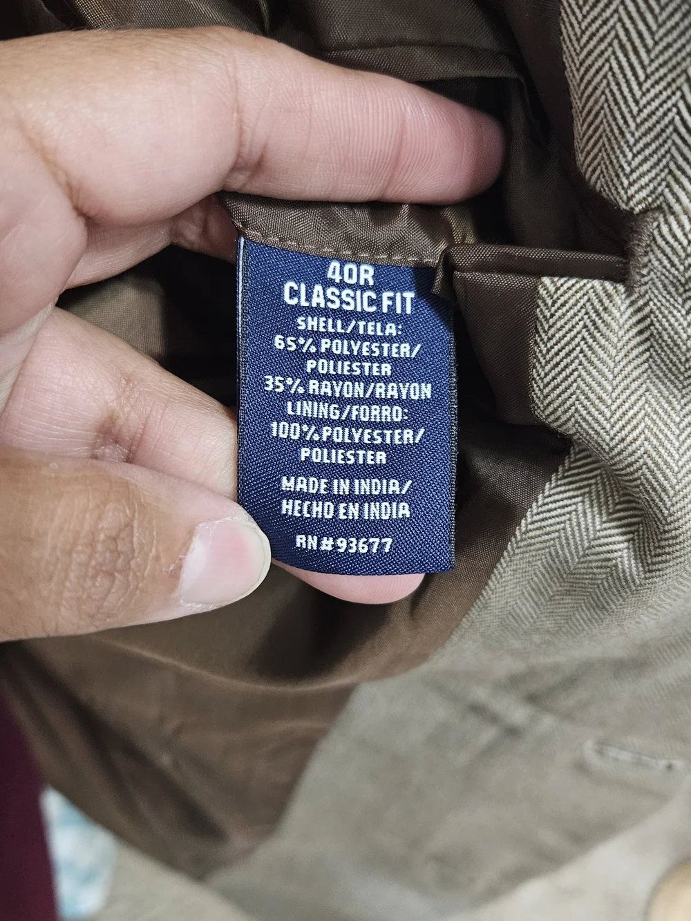 Stafford Taupe Pinstripe Sport Coat